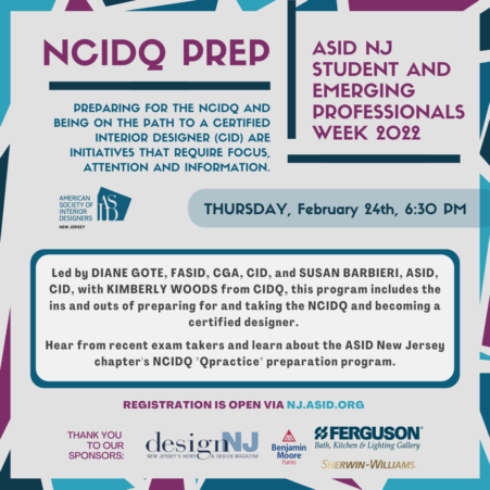 NCIDQ and CID program— ASID NJ Student and Emerging Professionals Week
